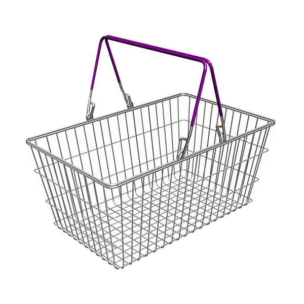 Корзина покупательская хром 22л фото 1