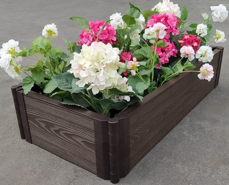 Ограждения из ДПК Вечные Грядки, высота 22,5 см, ширина 1 м, длина 4 м фото 1