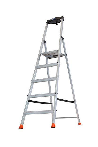 Стремянка с большой полкой, 5 ступеней SAFETY фото 3