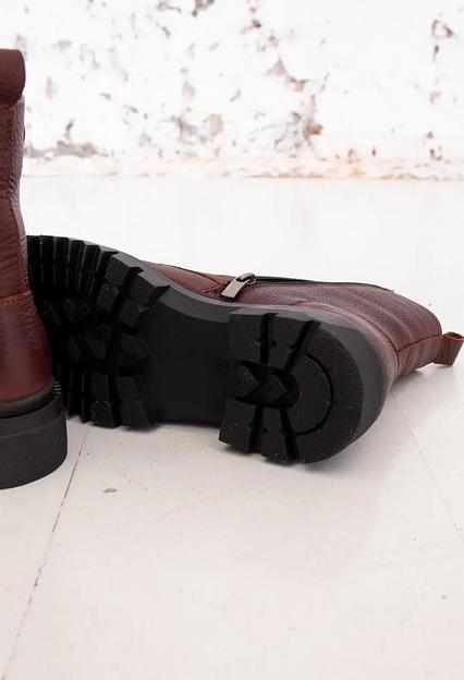 Ботинки зимние женские Onkei бордо кожа, арт.M1041-1N ОПТ фото 3