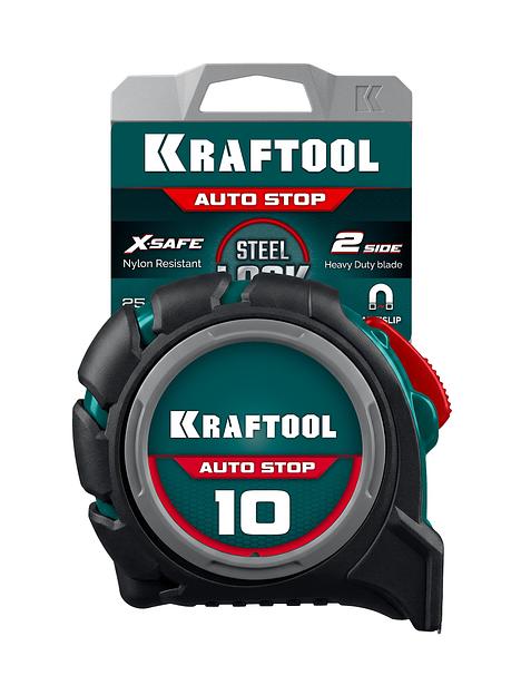 KRAFTOOL AutoStop 10м х 25мм, профессиональная рулетка с автостопом (3412-10-25) фото 4