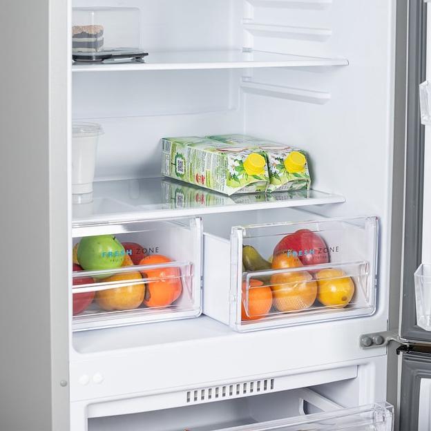 Холодильник Бирюса M551 металлик, двухкамерный 180/60л морозилка снизу, автоматическое оттаивание фото 6