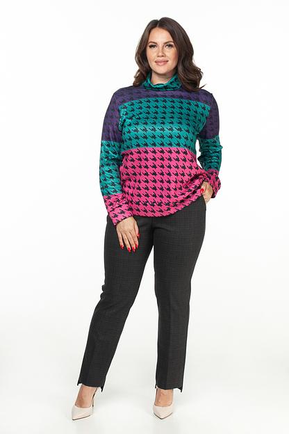 Джемпер женский  4057/08/Черный, розовый, сиреневый  фото 4