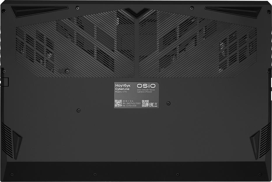 Ноутбук Osio CyberLine C170i-001 Core i5 12600H 16Gb SSD512Gb NVIDIA RTX RTX 3050 6Gb 17.3" IPS FHD (1920x1080) noOS dk.grey WiFi BT Cam 3410mAh фото 9