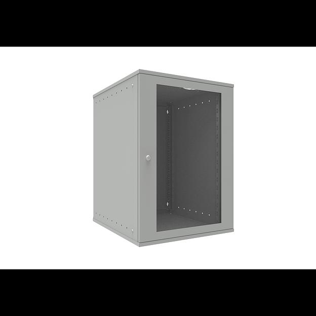 Шкаф телекоммуникационный настенный 18U, 523х600х866мм серия LITE (стеклянная дверь) фото 1