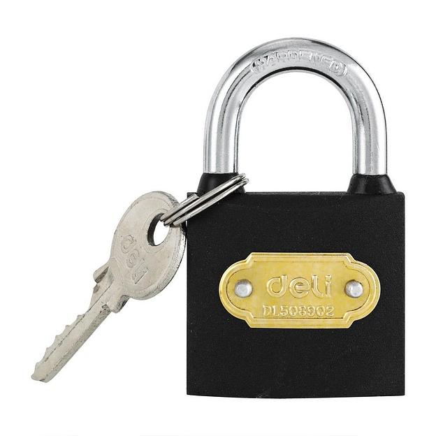 Замок Deli Замок навесной Deli DL508902 стальной, 38мм фото 1