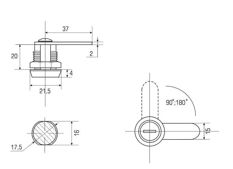 Почтовый замок Banggu 20 мм, мастер ключ (911) фото 2