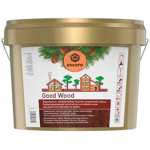 Водоразбавляемый антисептик на масляной основе "Eskaro Good Wood" бесцветный 2,7л фото 1