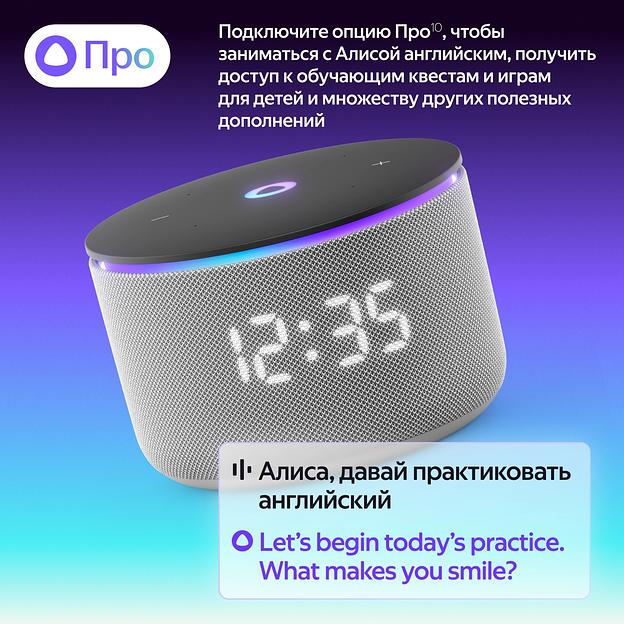 Умная колонка Яндекс Станция Мини 3 Про с Алисой, Zigbee, серый, YNDX-00059GRY фото 10