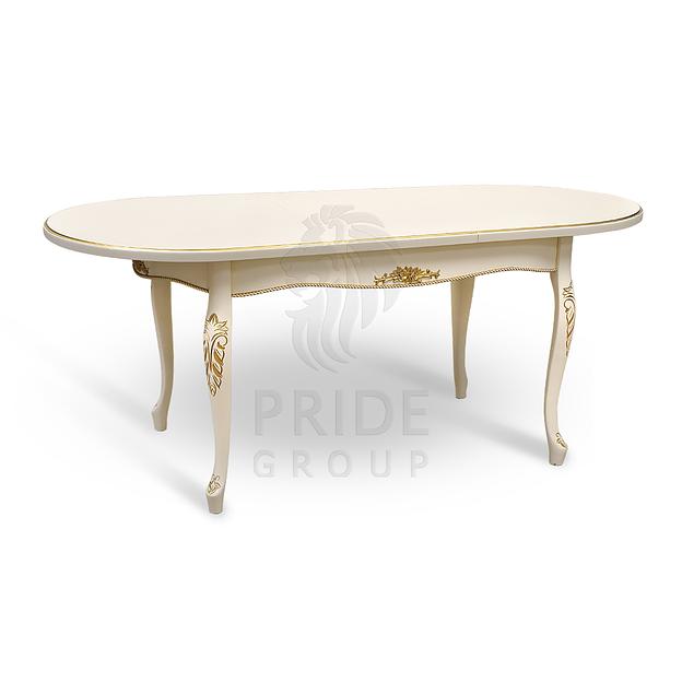 Стол раздвижной овальный с узором 1500*850*770 фото 1