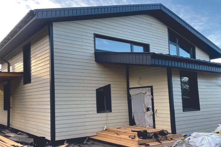 Фиброцементный сайдинг (ФЦС) 1800х200х8 мм (Агатовый серый) ОПТ фото 4