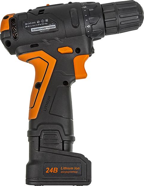 Дрель-шуруповерт Вихрь ДА-24Л-2К/Б аккум. патрон:быстрозажимной (кейс в комплекте) фото 3