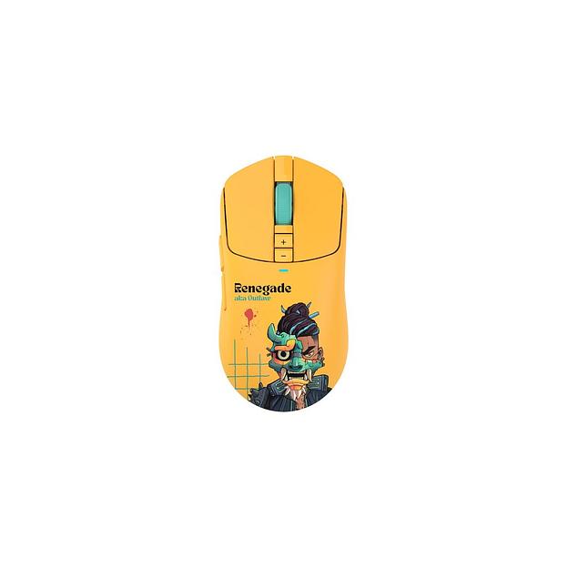 Мышь беспроводная A4TECH Bloody R72 Ultra Duo Renegade Sunset, игровая, радио, оптическая, USB, USB-C, 20000dpi, желтый и рисунок фото 1