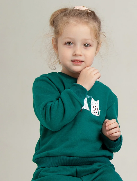 Джемпер детский цвет зеленый ОПТ фото 4