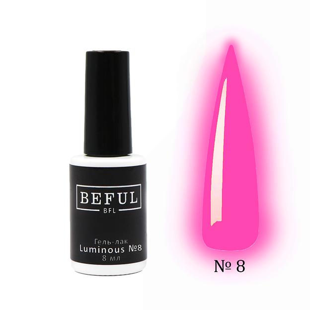 Гель-лак BEFUL «Luminous» 8 мл (светящийся в темноте) ОПТ фото 1