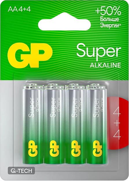 Аккумулятор GP Super Alkaline G-Tech 15А AA NiMH 1000mAh (8шт) фото 1