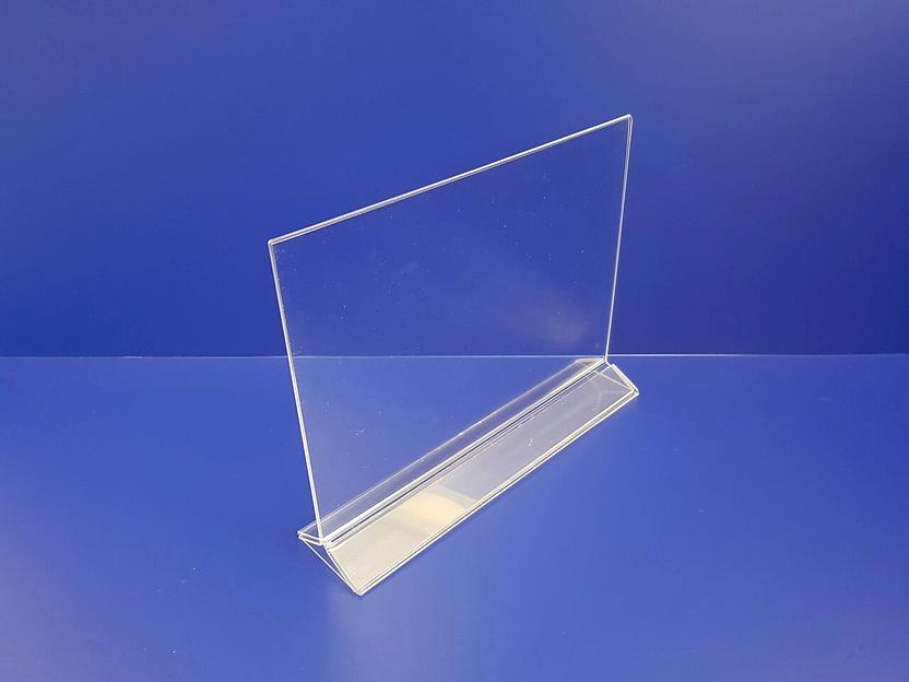 Акриловый менюхолдер на сложном основании ф а4 (горизонтальный) фото 1