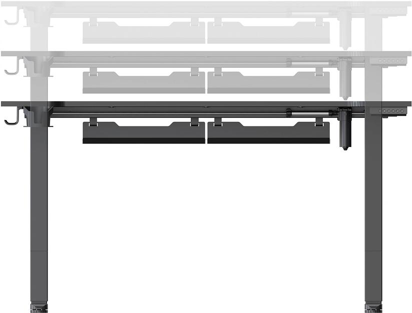 Стол для компьютера Cactus CS-EDXL-GBK столешница МДФ черный карбон каркас черный 140x60см фото 5
