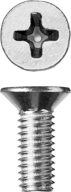ЗУБР DIN 965, кл. пр. 4.8, M6 х 16 мм, цинк, 5 кг, винт с потайной головкой (303110-06-016) фото 1