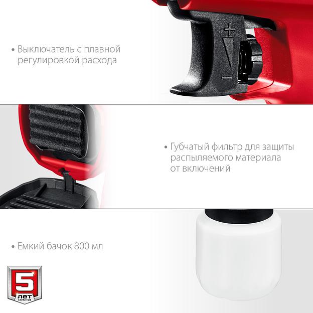 Краскопульт электрический Зубр серия «Мастер» КПЭ-350 ОПТ фото 4