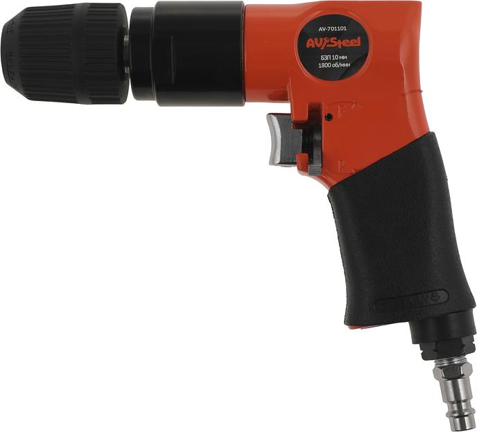 Дрель прямая Av Steel AV-701101 106л/мин патр.:быстрозажимной оранжевый/черный фото 3