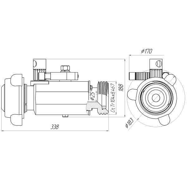 Кран шаровой АСК25.70.000-03A фото 2