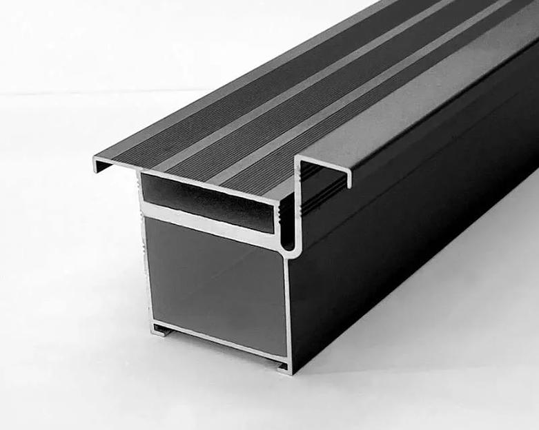 Алюминиевый профиль IDoors для скрытых дверей 56 мм черный ОПТ фото 1