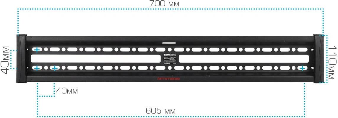 Кронштейн для ТВ ARM PLASMA-12 black (max VESA 400x400 мм., настенный, max 50 кг) (90705) фото 5