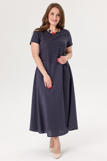 Платье женское 6084/03/Темно-синий, белый фото 4