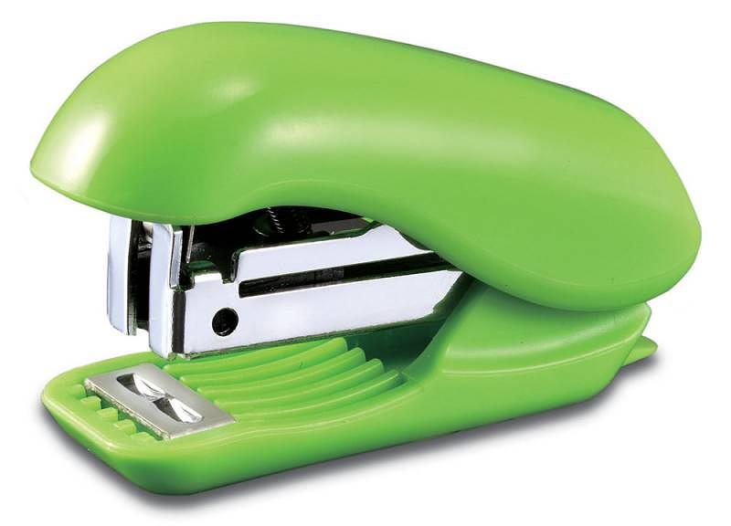 Степлер ручной Kw-Trio 056C3 mini Dolphin 24/6 26/6 (15листов) встроенный антистеплер ассорти 50скоб металл/пластик фото 2