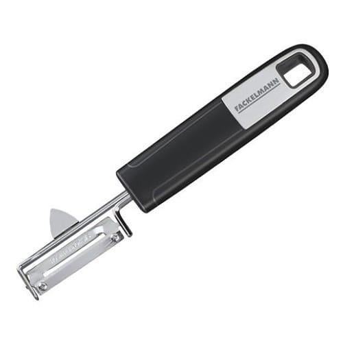 Овощечистка 18 см. с плавающим лезвием, черная нерж. с прорезин. ручкой FM /1/4/ фото 1