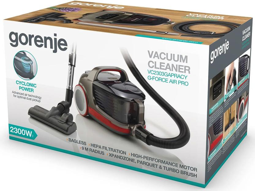 Пылесос Gorenje VC2303GAPRACY 2300Вт серый/красный фото 6