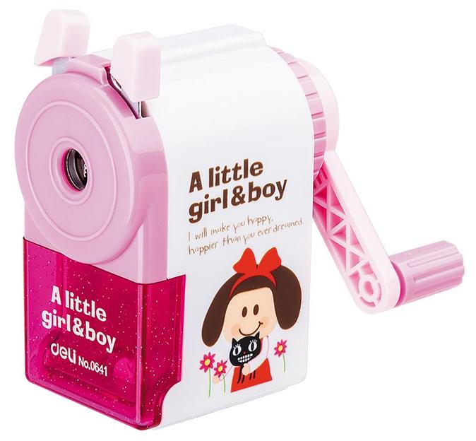 Точилка для карандашей механическая Deli E0641 1 отверстие пластик ассорти фото 2