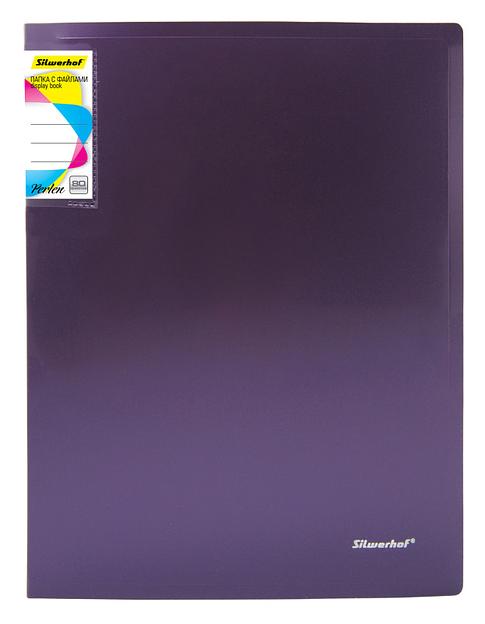 Папка с 80 прозр.вклад. Silwerhof Perlen 292981-73 A4 1мм карман сиреневый металлик фото 1