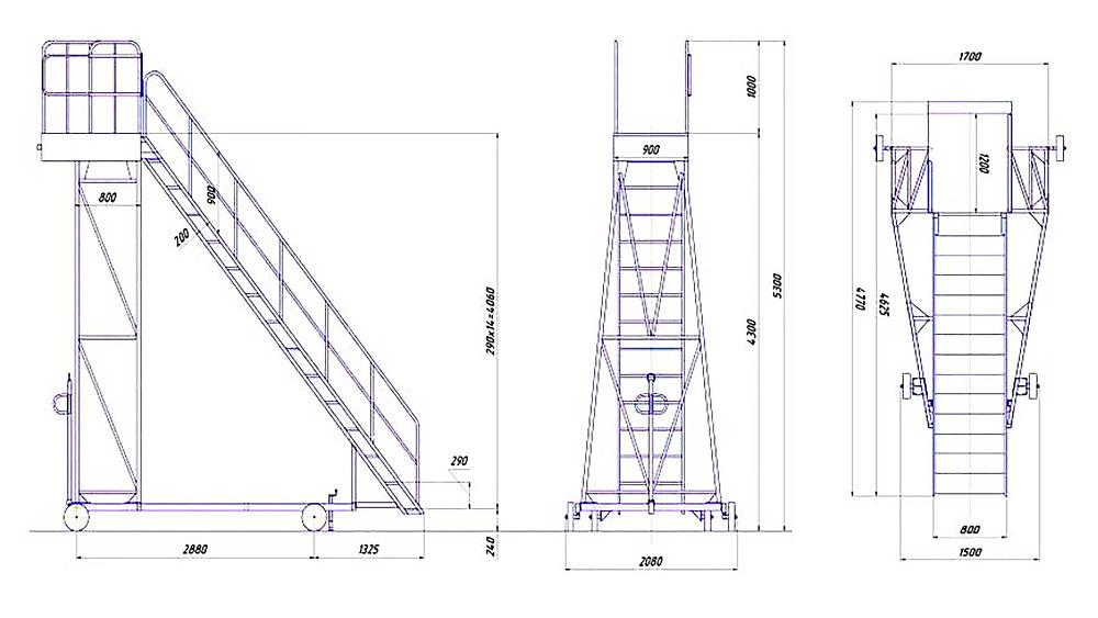 Авиационная стремянка СА-4/15Б-Н1 фото 1