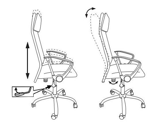 Кресло руководителя Бюрократ KB-6N темно-серый TW-04 TW-12 сетка с подголов. крестовина металл хром фото 6