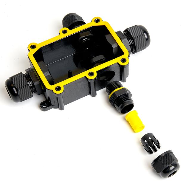 Коробка распределительная водонепроницаемая 4 выхода, с клеммой в комплекте, фото 6