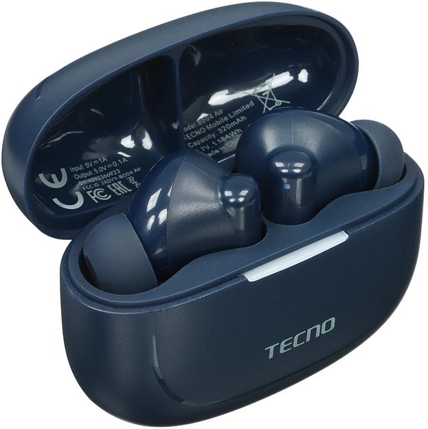 Гарнитура внутриканальные Tecno BD04 синий беспроводные bluetooth в ушной раковине (BD04 AIR MIDNIGHT BLUE) фото 5