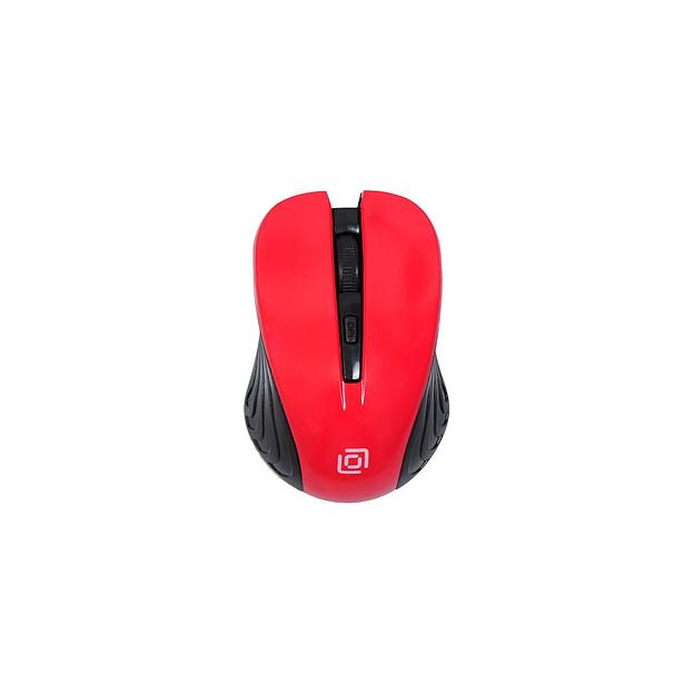 Мышь беспроводная Oklick 545MW, радио, оптическая, USB, 1600dpi, черный и красный [368631] фото 1