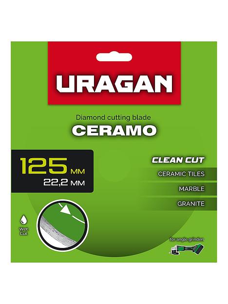 URAGAN CERAMO 125 мм, диск алмазный отрезной сплошной (36707-125) фото 3