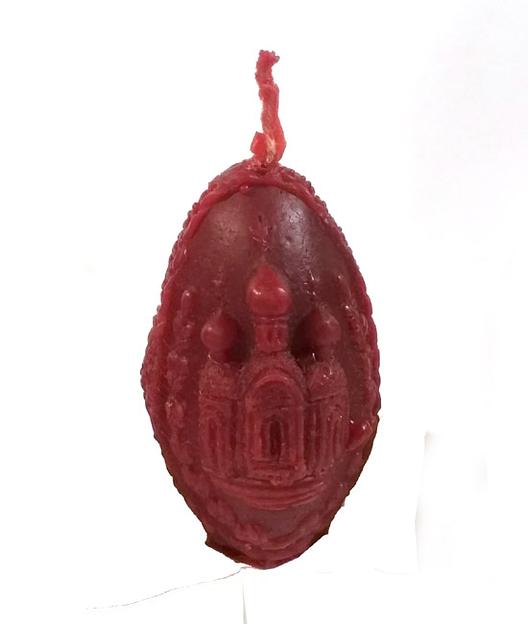 Свеча с оттиском храма литая восковая опт фото 3