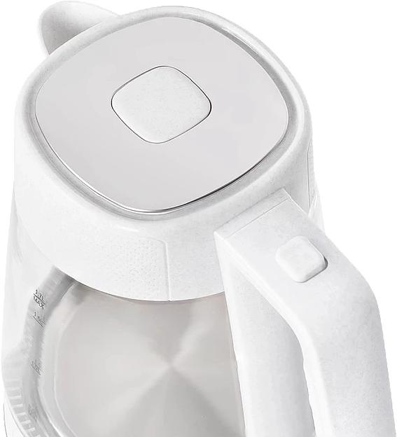 Чайник электрический Scarlett SC-EK27G104 1.7л. 2200Вт белый корпус: стекло фото 7