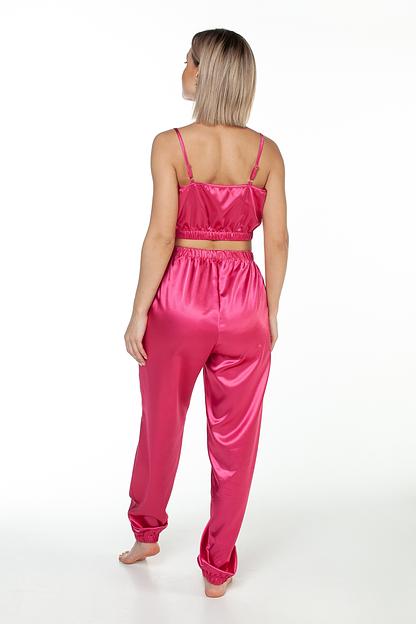 Брюки женские атлас  802/04/Фуксия  фото 5