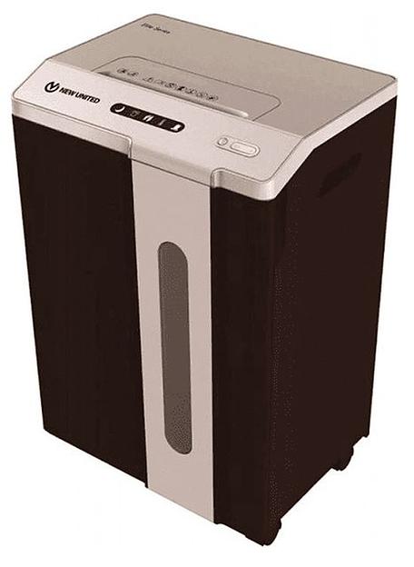 Шредер New United Etalon ET-15M серый (секр.P-5)/перекрестный/15лист./25.6лтр./скрепки/скобы/пл.карты/CD фото 1