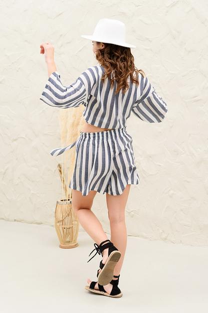 Костюм женский SET020/02/Белый, синий фото 3