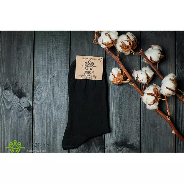 Носки мужские 10 пар «Черный гладкий» ОПТ фото 4