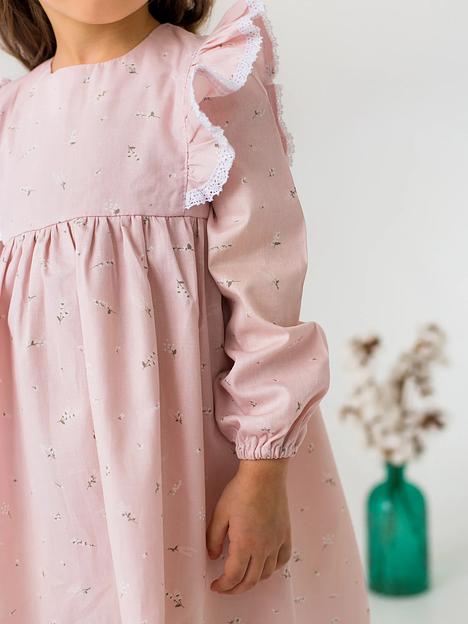 Платье MINI DI «Кристи» ландыши на розовом, арт.120/480 ОПТ фото 6