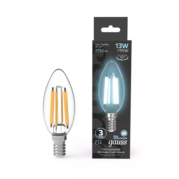 Лампа Gauss LED Filament Свеча 13W E14 1150Im 4100K 103801213 ОПТ фото 1