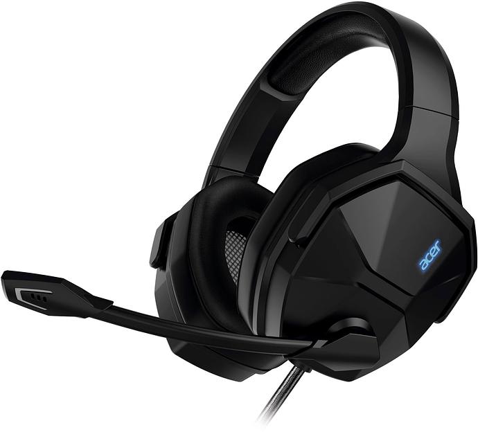 Наушники с микрофоном Acer OHW312 черный 2м мониторные USB оголовье (ZL.HDSEE.007) фото 1