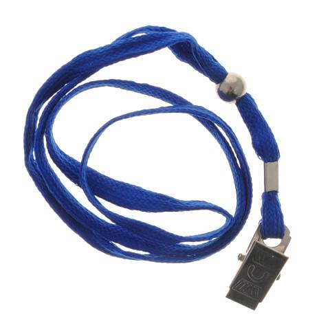 Шнурок для бейджа с металлическим зажимом, синий, Centrum фото 1